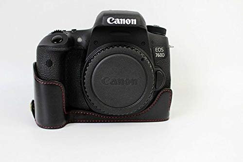 PU Leather Mei -Câmera Capa de capa de capa Versão de abertura para Canon EOS Rebel T7i, EOS 800D, Kiss X9