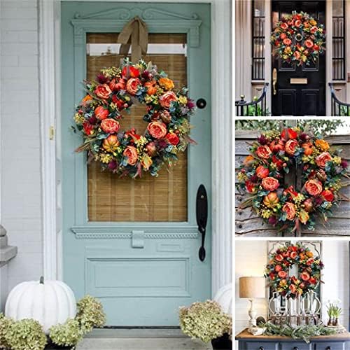 Zhaolei Plant Wreath Door Decoration Autumn Rattan Ring Door pendurado Ornamentos de decoração
