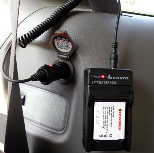 Kit de carregador de bateria de carro da parede AC ITEKIRO para Panasonic NV-GS28 + ITEKIRO 10 em 1 Cabo