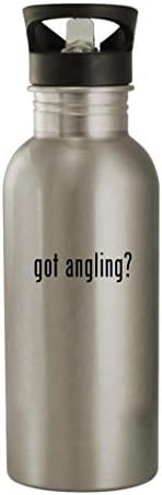 Presentes de Knick Knack Get the Angling? - 20 onças de aço inoxidável garrafa de água, prata