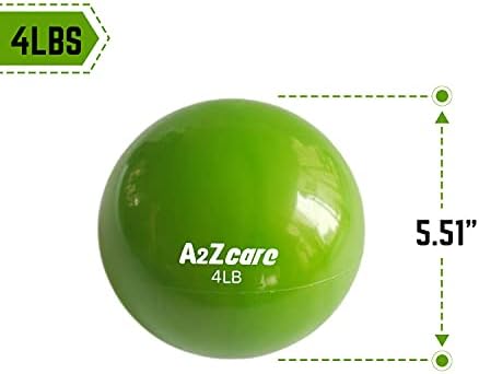 A2ZCARE Toning Ball - Bola de exercício de tonificação ponderada - Bola de medicamento com peso macio para Pilates, Yoga, Fisioterapia e Fitness