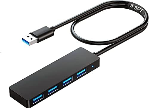 USB HUB, VIENON 4-PORT USB 3.0 Hub USB Splitter Usb Expander para laptop, Xbox, Flash Drive, HDD, console,