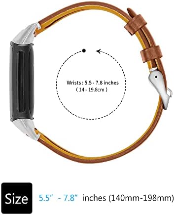 Fit for Fitbit Charge 5 bandas homens homens, feminina ajuste em couro macio reposição de relógio faixas de pulseira de pulseira de pulseira Fit para Fitbit Charge 5 Avançado Fitness & Health GPS Tracker