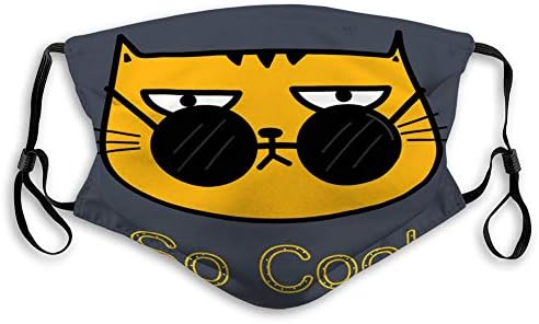 Decoração unissex da decoração reutilizável Decoração de rosto Cool Cat com óculos de sol Decoração de moda