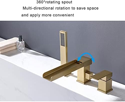 Torneira de banheira, 2 lida com 3 orifícios Torneira da torneira da pia do banheiro Torneira de banheiro montanhas