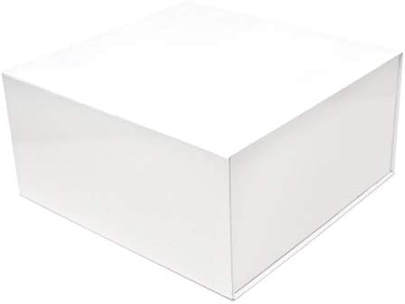 Caixa de presente magnética - 15 Pacote caixas dobráveis ​​brancas com fechamento de tampa em massa