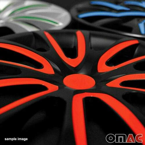 Capas cubos OMAC de 16 polegadas para Nissan Sentra Black e Black 4 PCs. Tampa das jantes da roda - tampas do