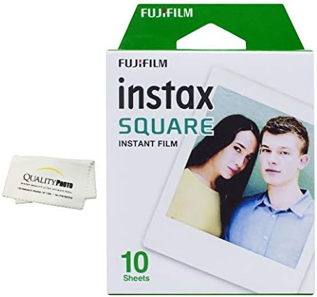 Fujifilm Instax Square Instant Film - 60 exposições + pano de microfibra de qualidade de qualidade
