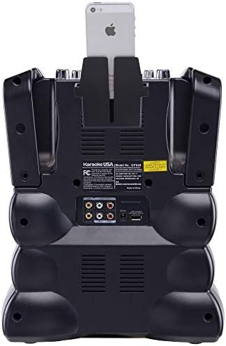 Karaoke EUA GF845 Complete sistema de karaokê com 2 microfones, controle remoto, tela colorida de 7 ”, luzes LED - funciona com DVD, Bluetooth, CD, MP3 e todos os dispositivos