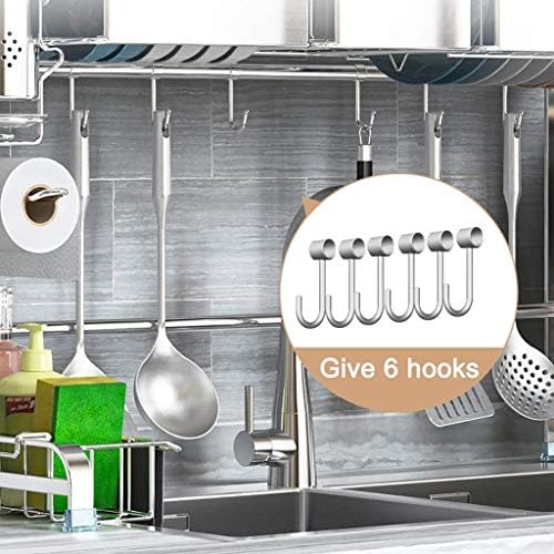 Neochy Dish Secying Rack, prateleira de exibição de esgotador de aço inoxidável, Organizador de utensílios