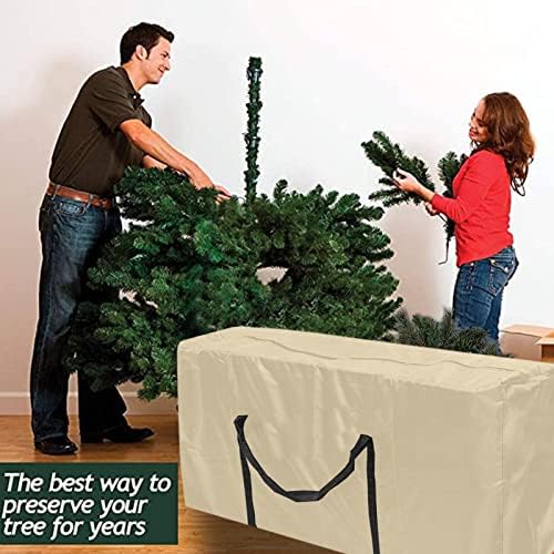 Bolsa de armazenamento de árvore de Natal artificial - armazenamento para árvore artificial de férias de Natal artificial de 9 pés. Bolsa com zíper e alças de transporte
