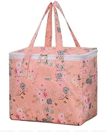 Liruxun Saco de lancheira Isolamento portátil Flor Rice Bag Lanch Box Box Bolsa de Isolla Caixa de Isolamento