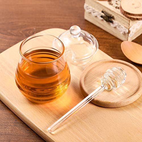 Distribuidor de jarra de quintal Recipiente de dispensador 250 ml Jarra de mel transparente