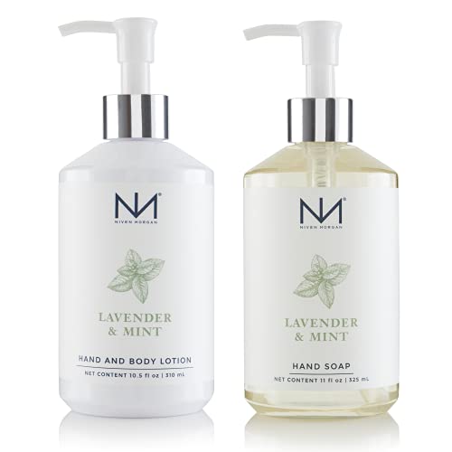 Niven Morgan Lavender & Mint Hand Soap and Loção Conjunto