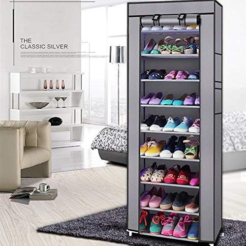 10 Camadas 9 Grade Shoe Rack Shelf Storage Closet Organizer Gabinete várias cores