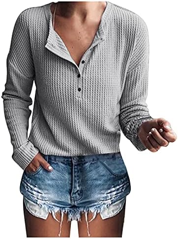 Camiseta feminina camiseta longa camisas de manga vil waffle malha de verão casual camiseta solta