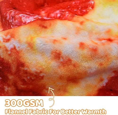 Cobertores de pizza Broshan Tamanho adulto Tamanho de 71 polegadas-funny cobertor para sofá, 300gsm de dupla