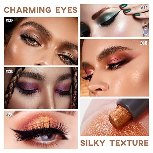 Lokfar Eye-Shadow Stick Makeup Cosmetics Eye Brilhadora de olhos, lápis de sombra de creme rotativo, sombra