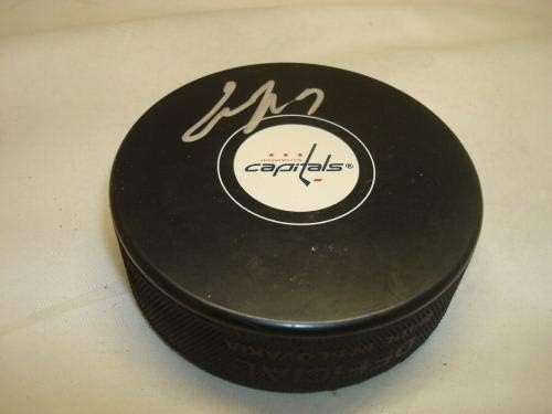 Dmitry Orlov assinou Washington Capitals Hockey Puck autografado 1C - Pucks autografados da NHL
