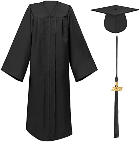 Cap de graduação Sunolga e peste vestido para adultos com encantos de 2023 anos para o ensino médio