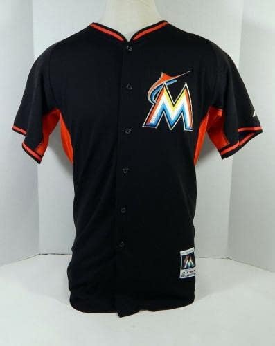 2014-16 Miami Marlins Ramos #77 Game usou Black Jersey Ex ST BP 44 952 - Jogo usou camisas MLB