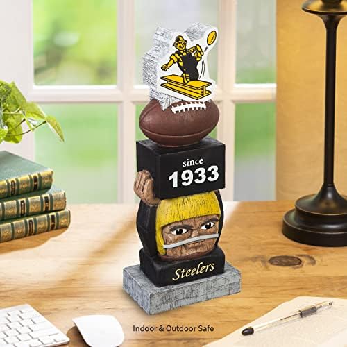 Equipe Sports America Pittsburgh Steelers Vintage NFL Tiki Totem estátua