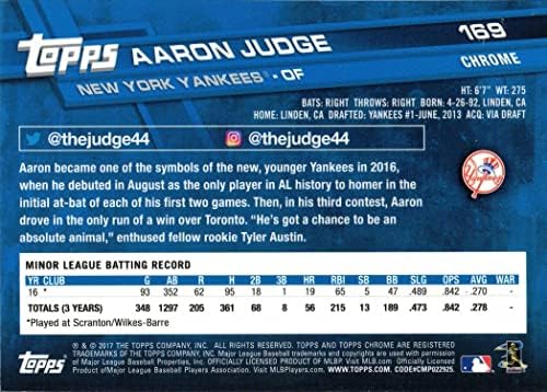 2017 Topps Chrome Baseball 169 Aaron Judge Rookie Card