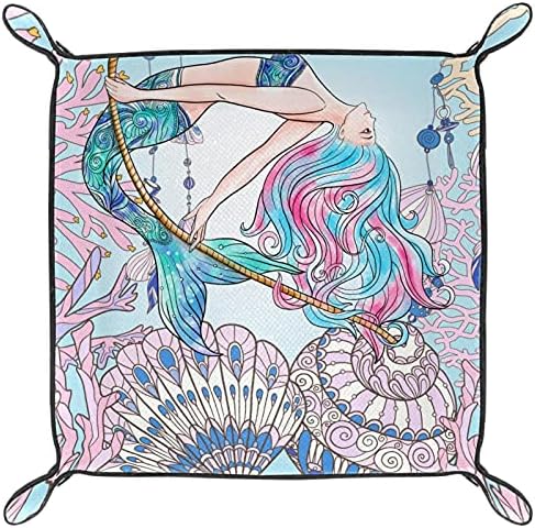 Mermaid Subwater Mens Jewelry Box para viagens, casa ou escritório