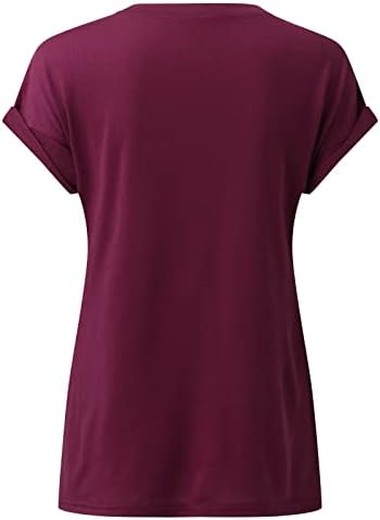 Zdfer feminino solto tshirts tshirts curtos tampo de verão tupleto casual yoga túnica blusa de cor sólida camisetas básicas camisetas