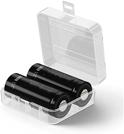 Heyiarbeit Caixa de suporte de armazenamento de bateria para 2 26650 baterias, cor clara