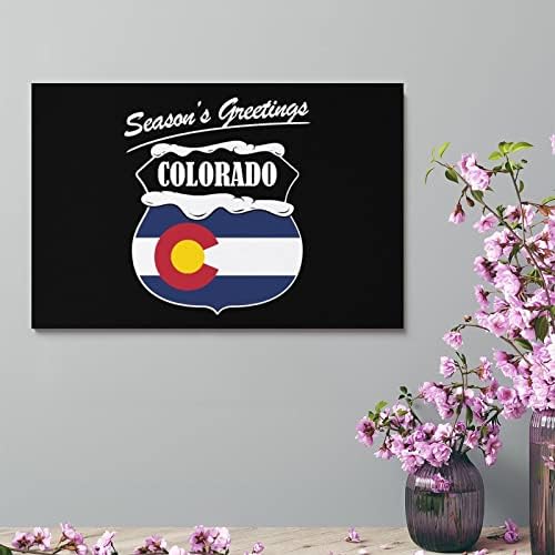 Seasons Saudações do Colorado bandeira estadual Arte da parede Telas penduradas pinturas de casa moderna