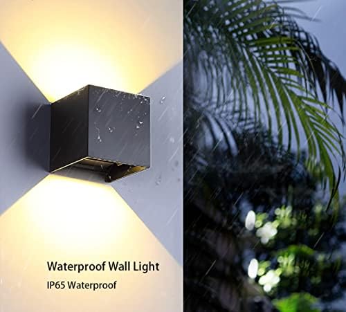 Iwithyou Modern Wall Scinhes Led de alumínio lâmpada de parede à prova d'água, luz de parede externa 6w 2leds