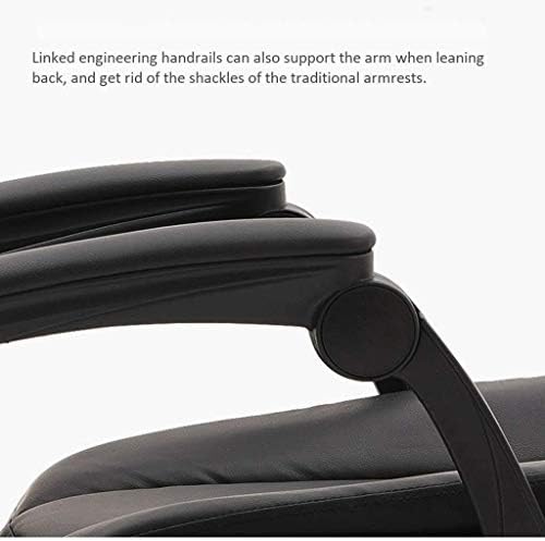 Ygqbgy ergonomic altíssimo cadeira executiva de couro ligado com braços e suporte lombar, preto