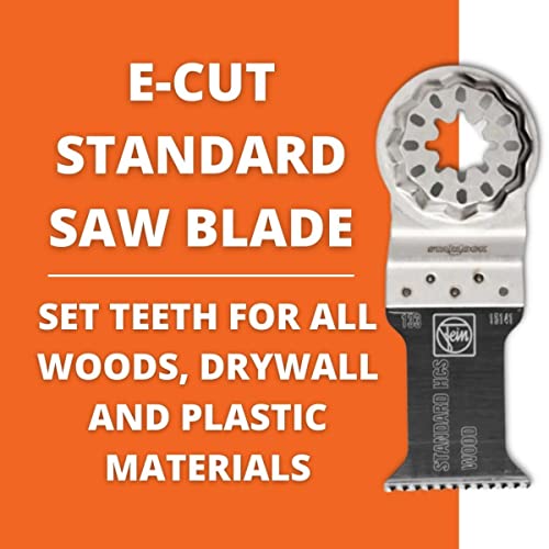 Fein E -Cut Standard Largura Média Lâmina de Saw With Dents Para todos os materiais de madeira, drywall e plásticos - Montagem de Starlock, comprimento da lâmina de 2 - 63502133260