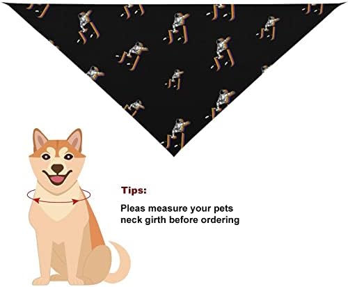 Espacial astronauta Nota Musical Dog Bandana Bibs triangulares de lenço de estimação Acessórios impressos de lençóis