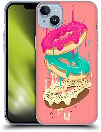 Projetos de capa principal Fall Donuts Soft Gel Case Compatível com Apple iPhone 14 Plus