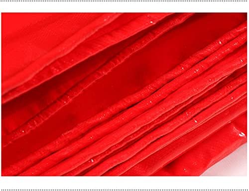 Tampa de lona poly vermelha 6x7m, lonas cobrem à prova d'água, pátio de serviço pesado à prova d'água, bordas