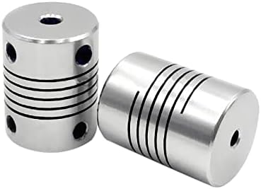 Ahafei Eixo Acoplamento D19L25 5mm 6mm 6,35mm 8mm 10mm de alumínio flexível Couplador de mandíbula para motor de passo das peças da impressora 3D 1pcs