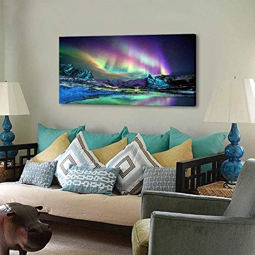 Aurora Boreal Canvas Arte da parede Luzes do norte impressões pintando obras de arte para o quarto da sala