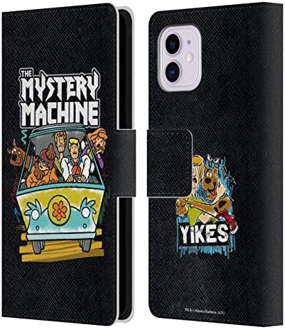 Caixa de cabeça projeta oficialmente licenciado Scooby-Doo Grunge Malesy Mystra Mystray Inc. Caso de carteira de couro de couro Compatível com Apple iPhone 11