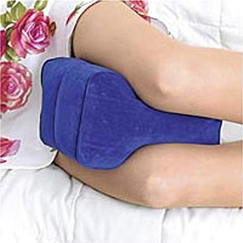 Eixo de conforto, travesseiro de joelho inflável, azul