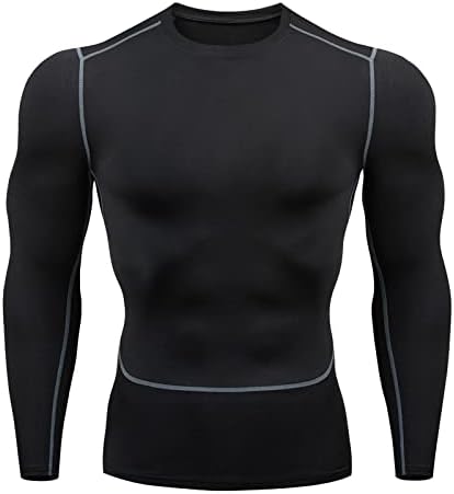 Camisetas pesadas de algodão para homens mensagens de fitness de manga longa Camiseta de esportes Men Muscle Athletic Gym Compression