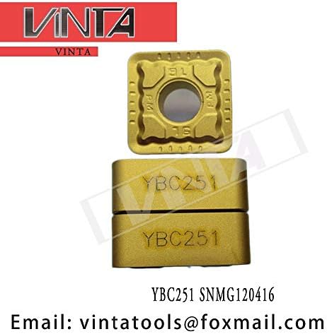 FINCOS 10pcs/lotes YBC251 SNMG120416 CNC CARBIDE Turnando inserções -