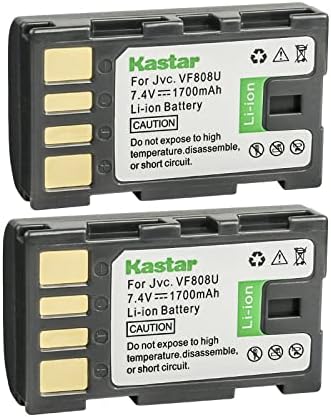 KASTAR BN-VF808 Substituição de 2 pacote de bateria para JVC GR-D790EX GR-D790US GR-D793 GR-D796 GR-D796EK GR-D796EX