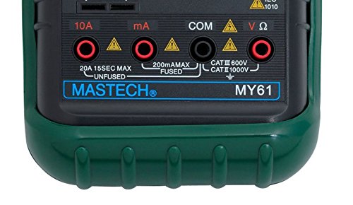 Multímetro digital da MASTECH MY61, 3,5 dígitos LCD, 1999 contagem