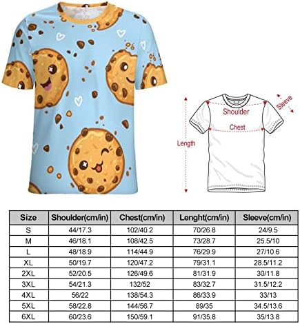 Biscoitos de weedkeycat com impressão básica casual masculina de chocolate camiseta curta de manga curta Crewneck tee tops Tops