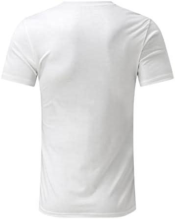 Camisas de trabalho de verão para homens masculino verão bandeira casual camiseta blusa redonda pescoço de manga curta mangas compridas para