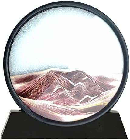 3D Pintura dinâmica de areia Motivo líquido, pintura de areia em movimento Picture Glass circular 3d