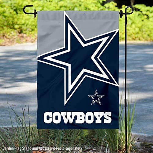 Dallas Cowboys grande logotipo da bandeira do jardim de dupla face