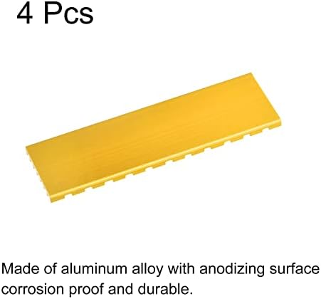 Meccanixity Aluminium dissipação de dissipação de alumínio 70x22x3mm com entalhe para M.2, para 2280 SSD Gold Tone